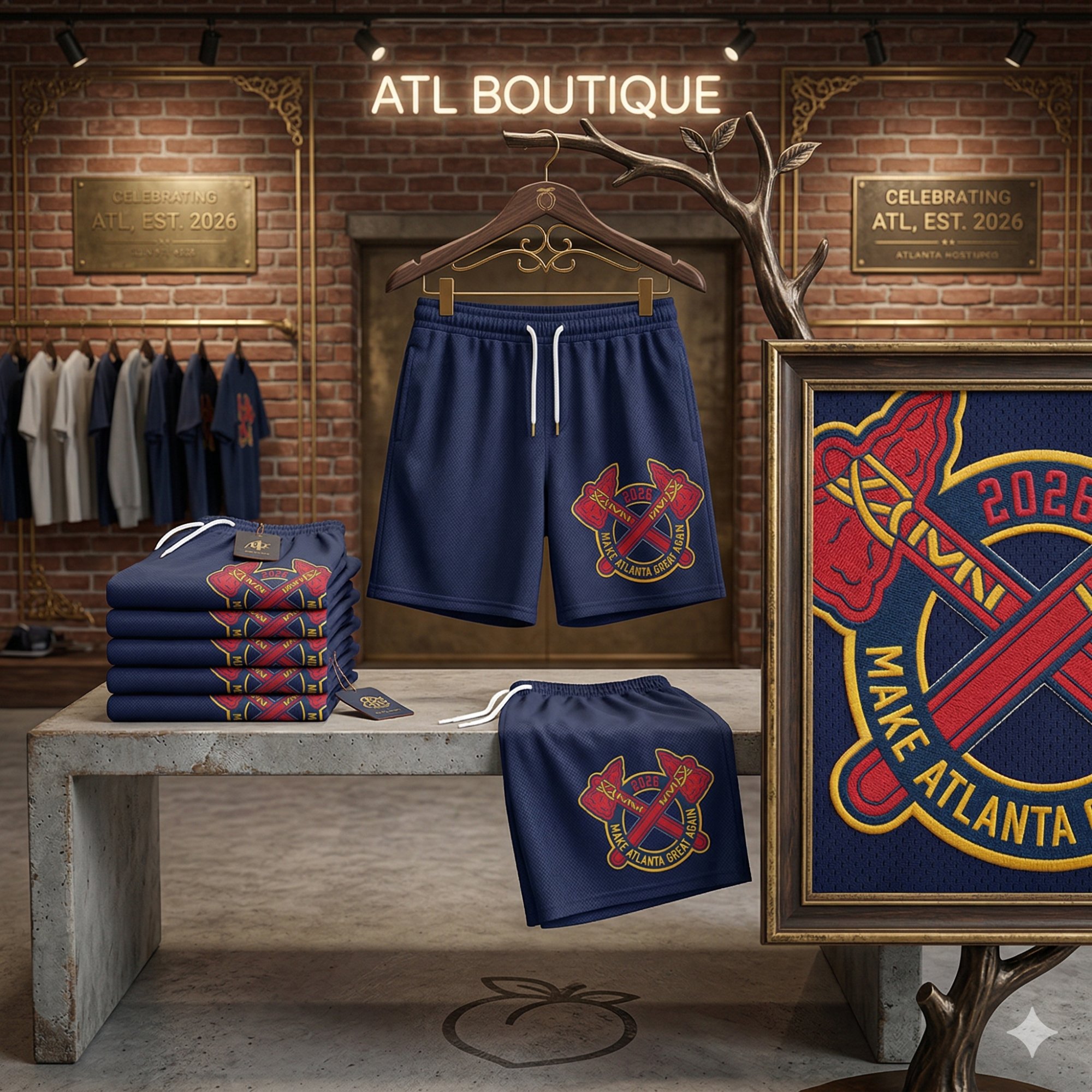 Crossed Axes Swim — Navy