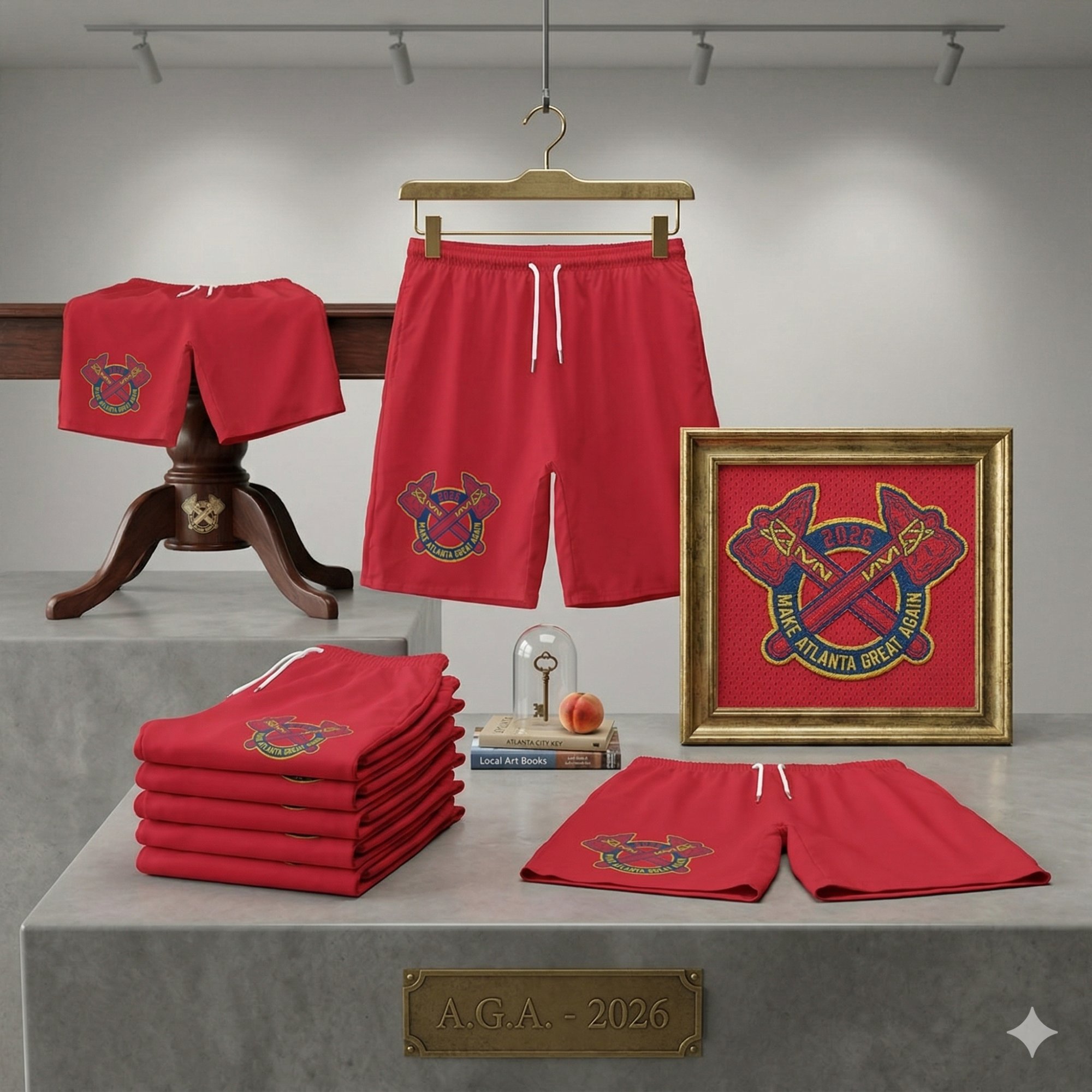 Crossed Axes Swim — Red